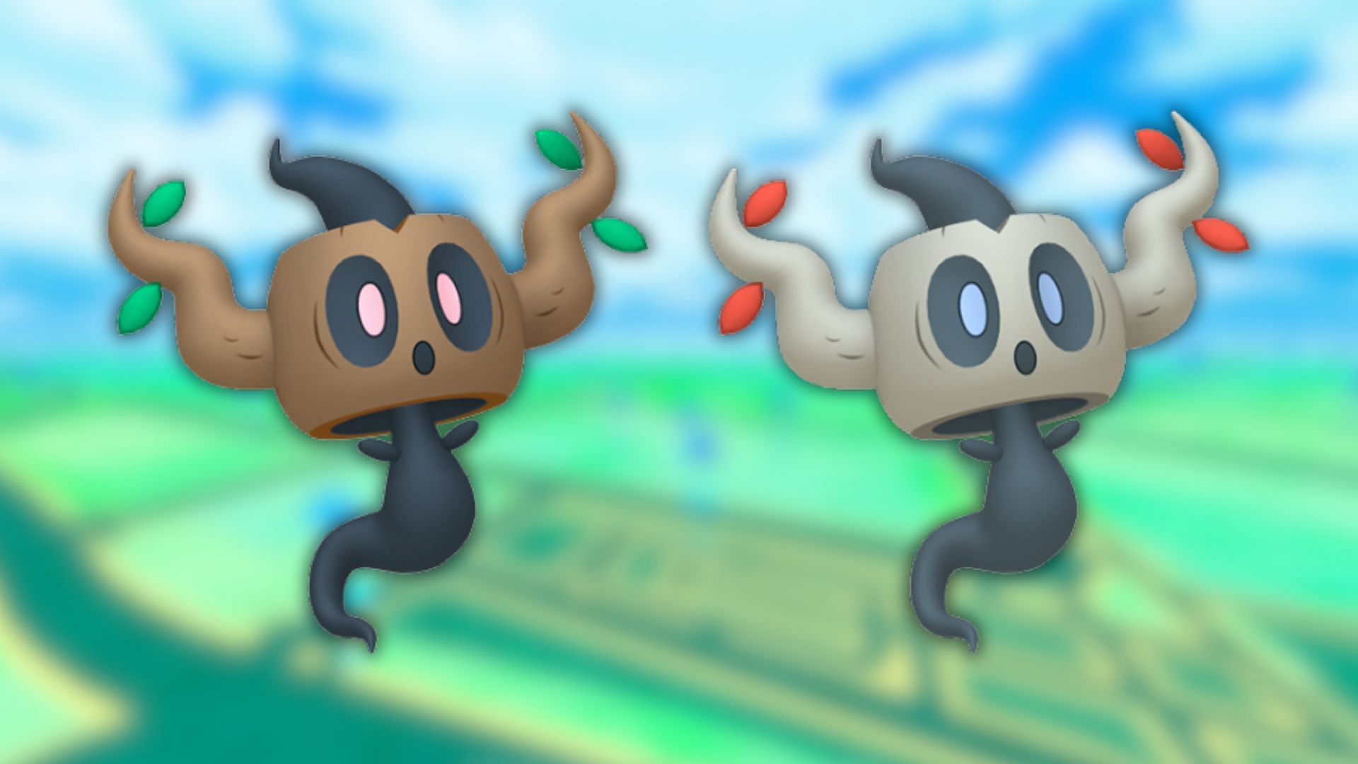 Phantump and its shiny variant (Image via The Pokemon Company)